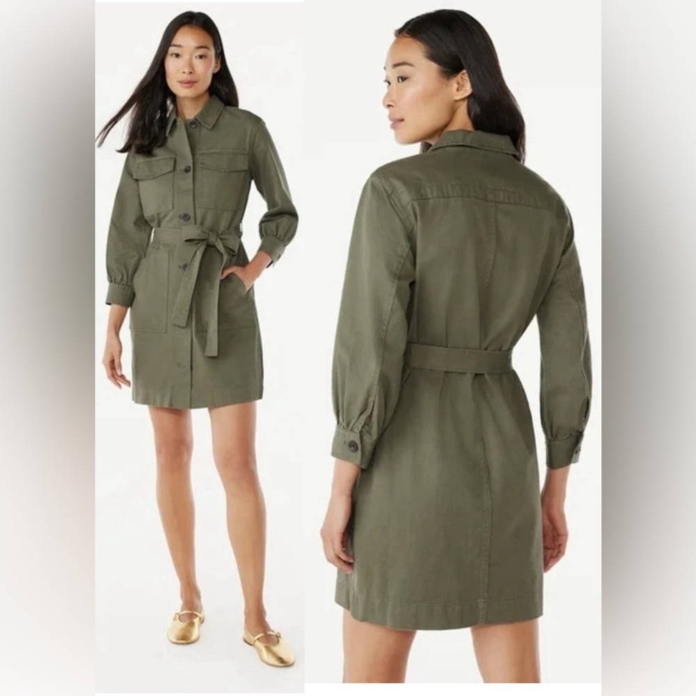 FREE ASSEMBLY BELTED UTILITY DRESS Sz. M